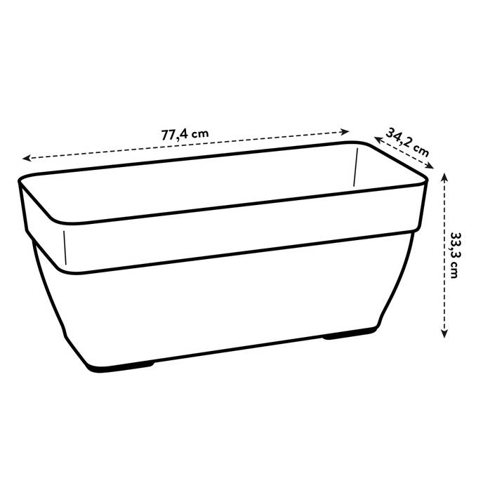 vibia campana terrace trough 80cm moss green